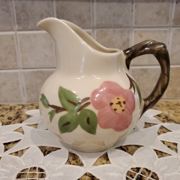 Vintage Franciscan Earthenware Desert Rose Cream Pitcher Creamer - Picture 2 of 6